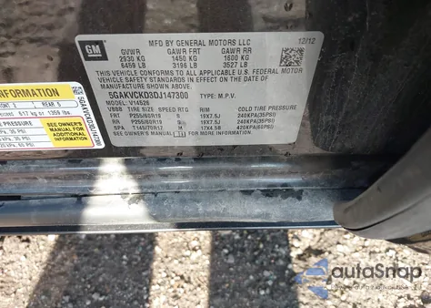 2013 Buick Enclave Leather from USA, damaged, VIN 5GAKVCKD3DJ147300